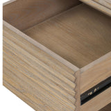 Willow Ribbed Oak Bedside Table 1 Drawer