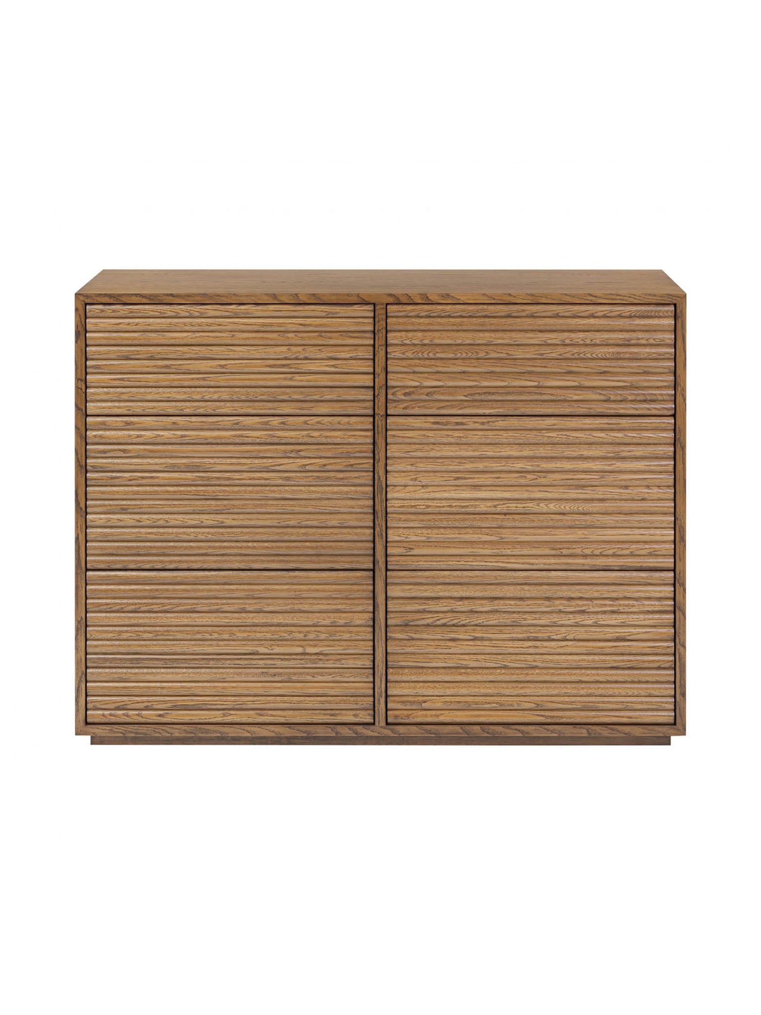 Charleston Ribbed Walnut Chest of Drawers I 6 Drawer