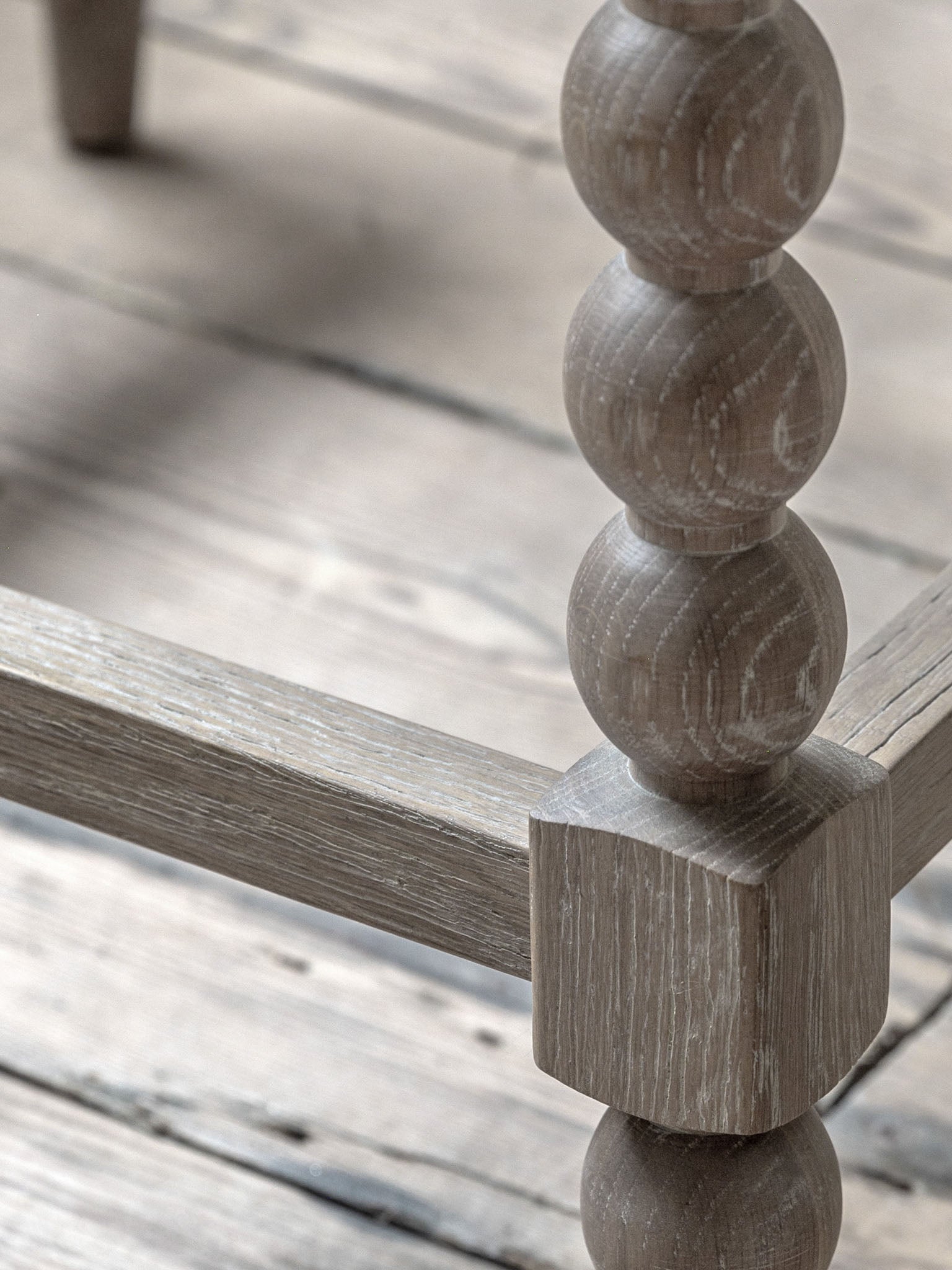 Oak bar Stool with Bobbing detail
