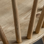 Wooden bar stool with spindles