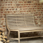 Acacia Wood slatted bench