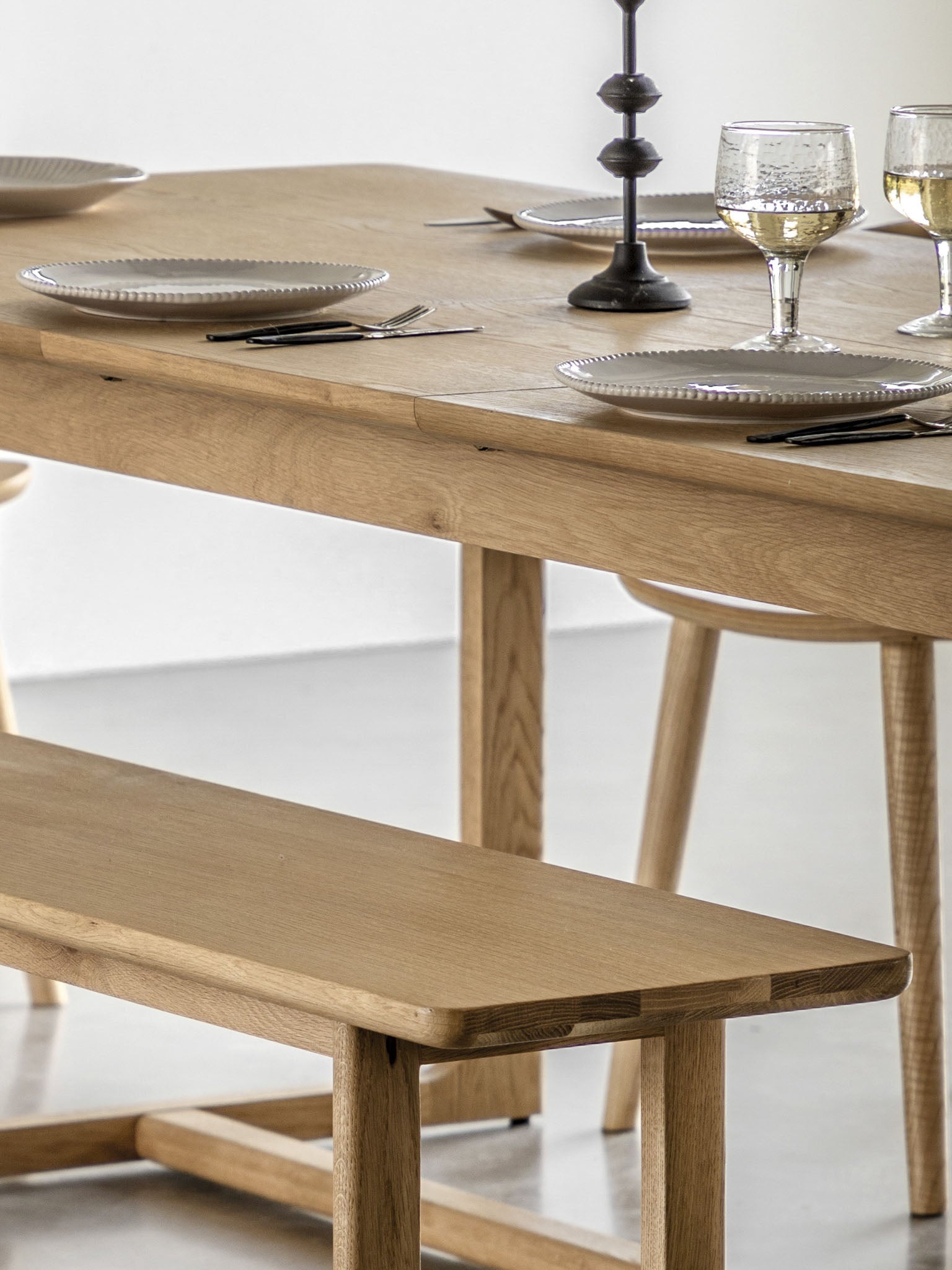 Wooden dining bench