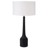 Marlina Black Wood Tall Neck Table Lamp