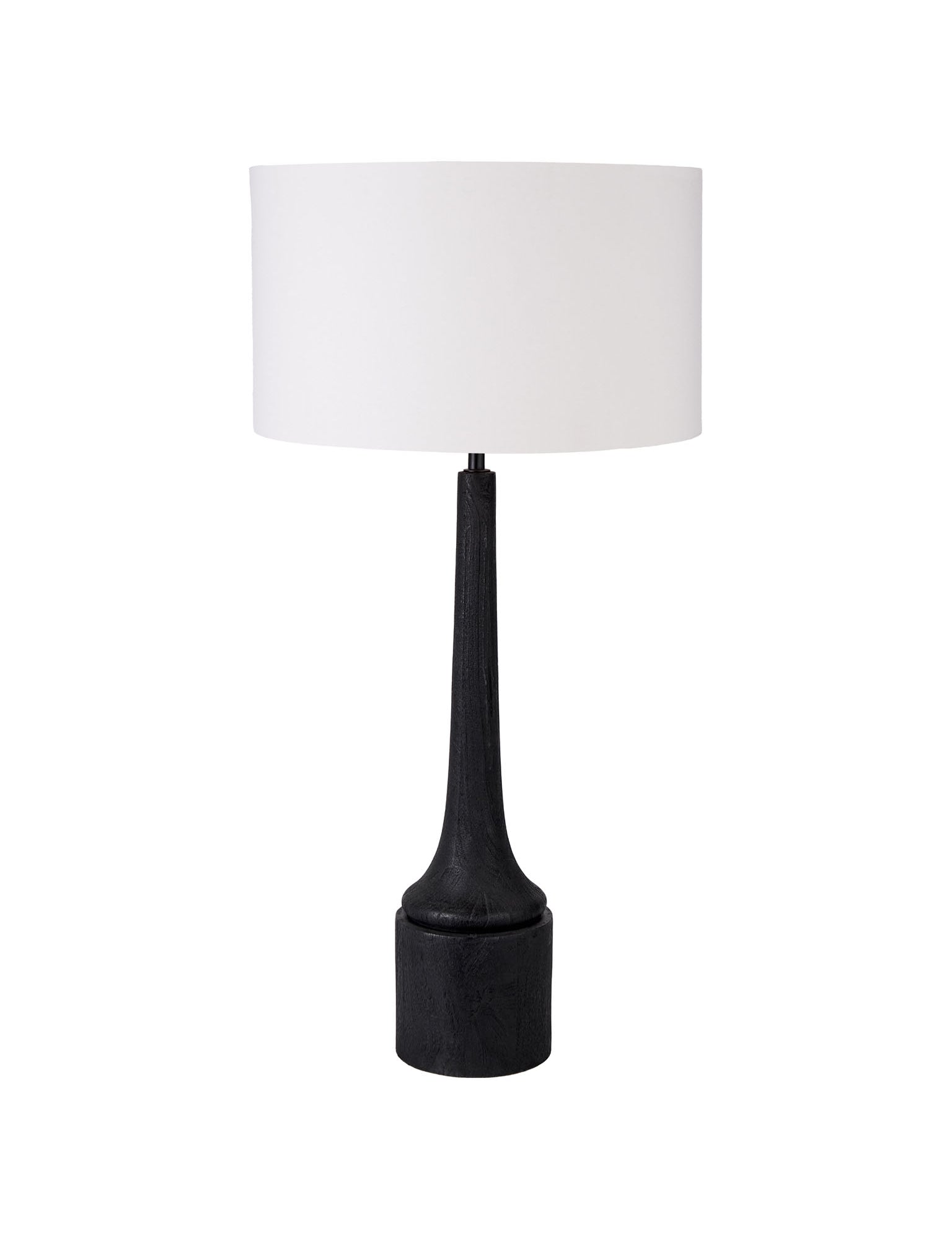 Marlina Black Wood Tall Neck Table Lamp