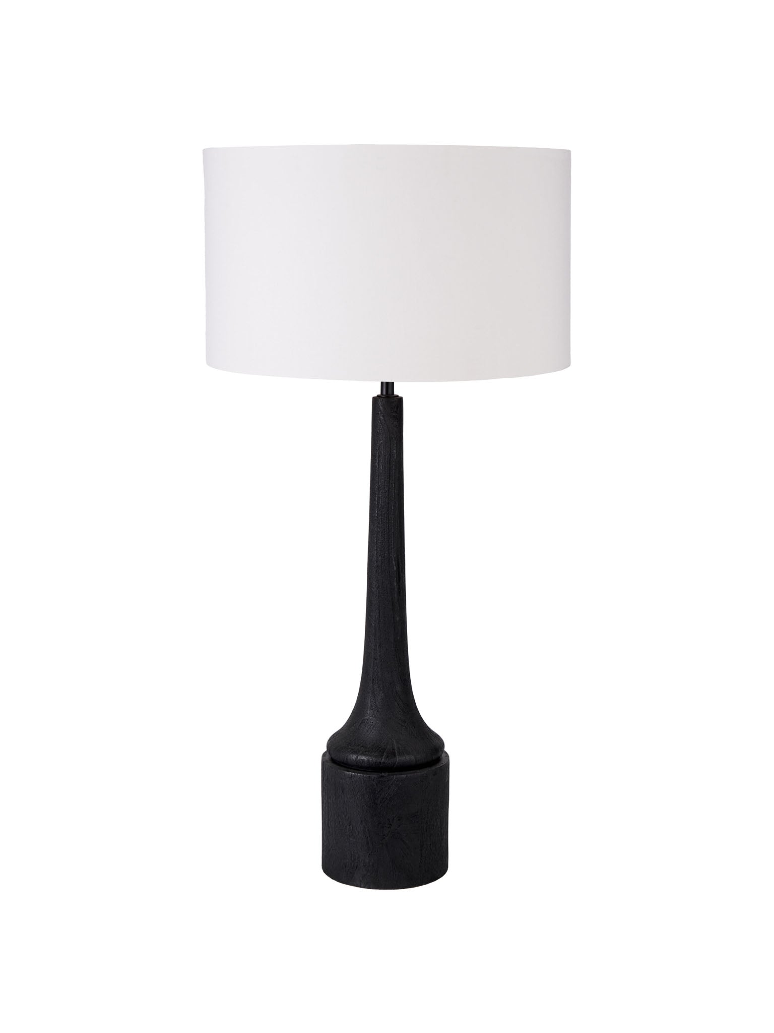 Marlina Black Wood Tall Neck Table Lamp