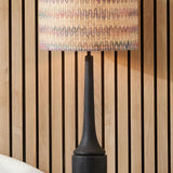 Marlina Black Wood Tall Neck Table Lamp