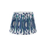 Java Blue Ikat Patterned Gathered Tapered Shade