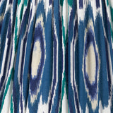 Java Blue Ikat Patterned Gathered Tapered Shade