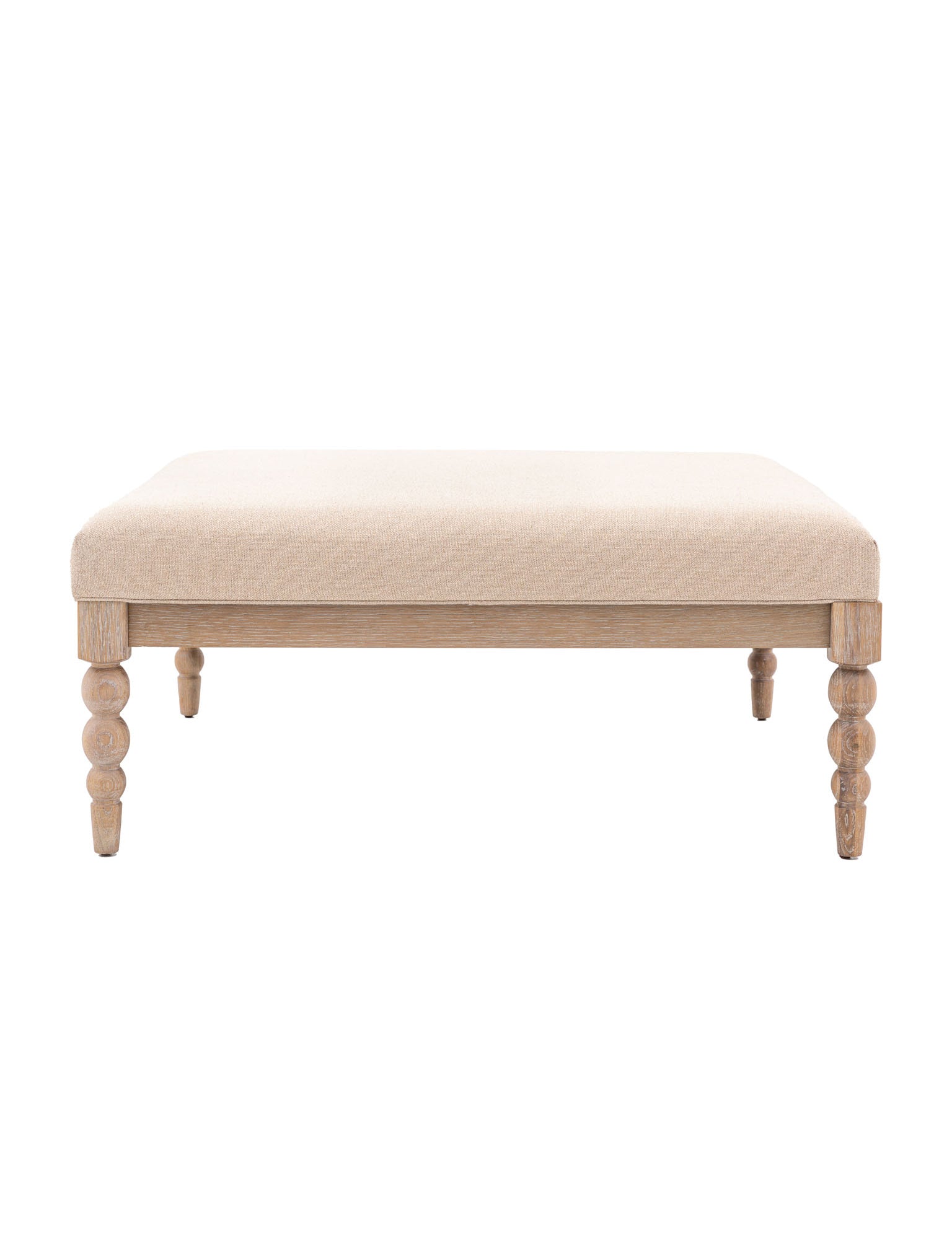 Oak lime wash bobble leg Coffee table