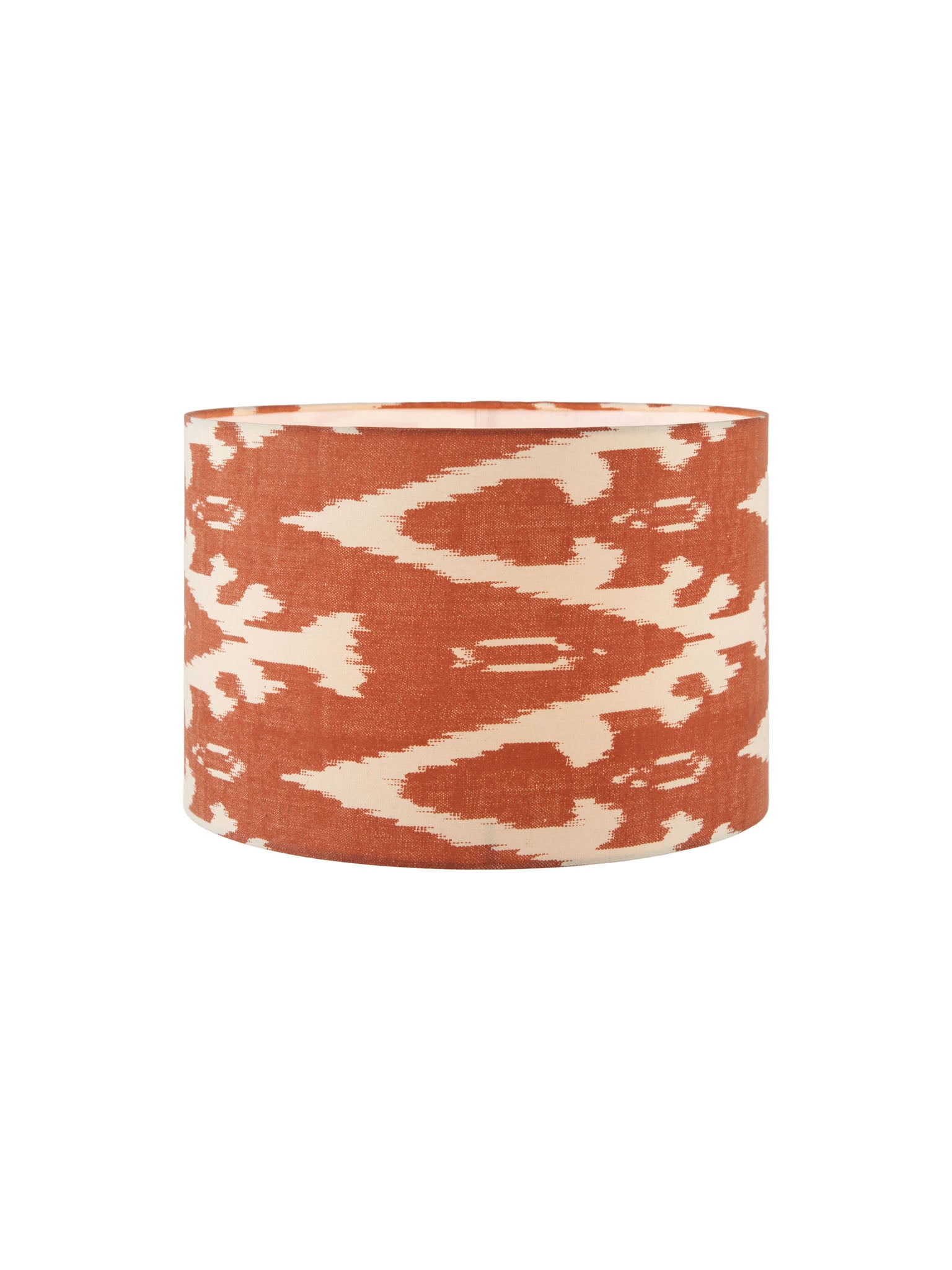 Batam Cinnamon Ikat Patterned Cylinder Shade