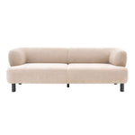Modern 3 seater sofa in cream with black legs