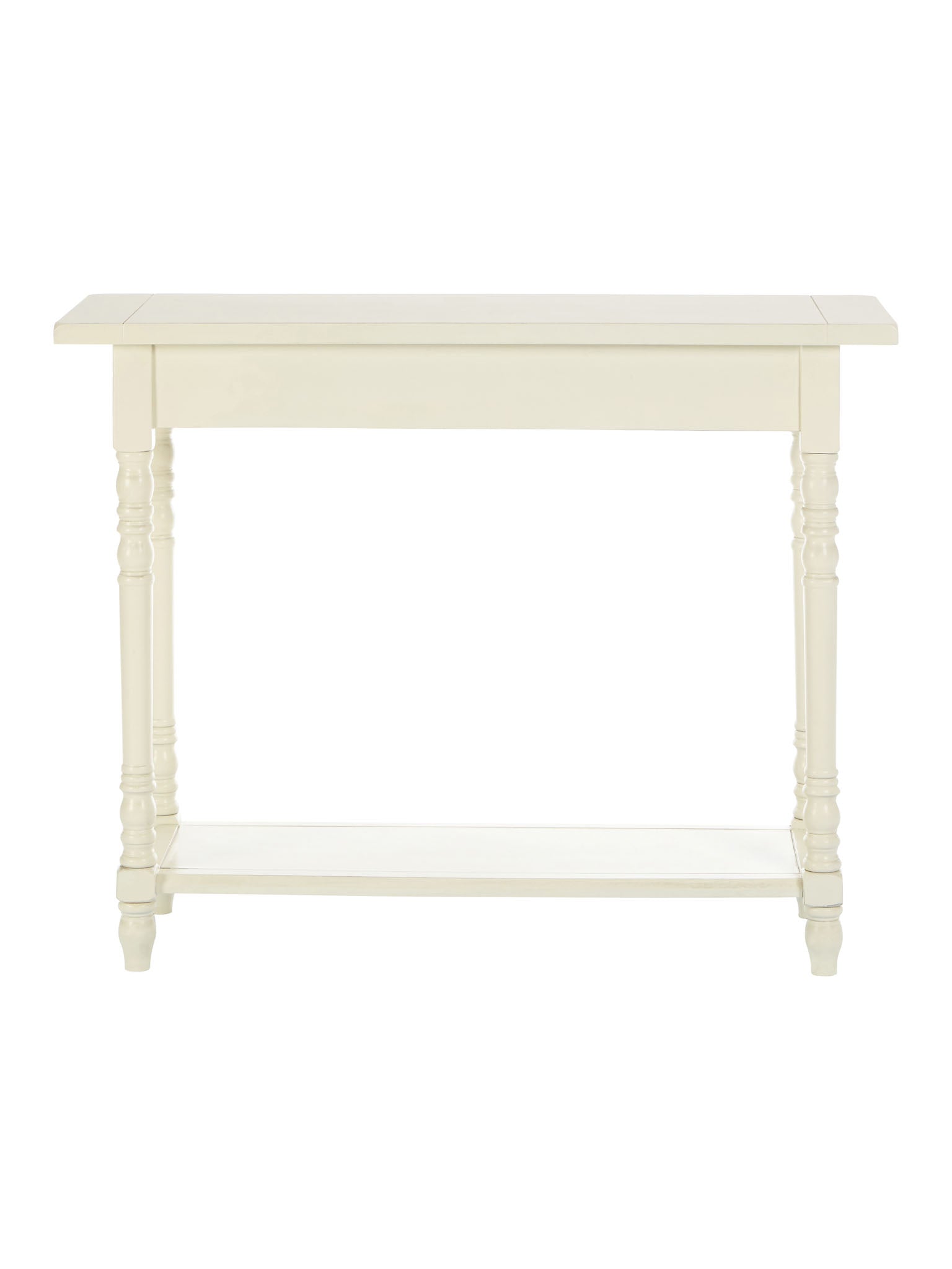 Two Drawer White Console Table