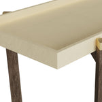 Cream Console table with Faux Shagreen Top