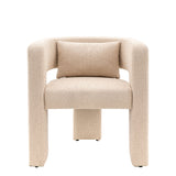 Cream fabric armchair