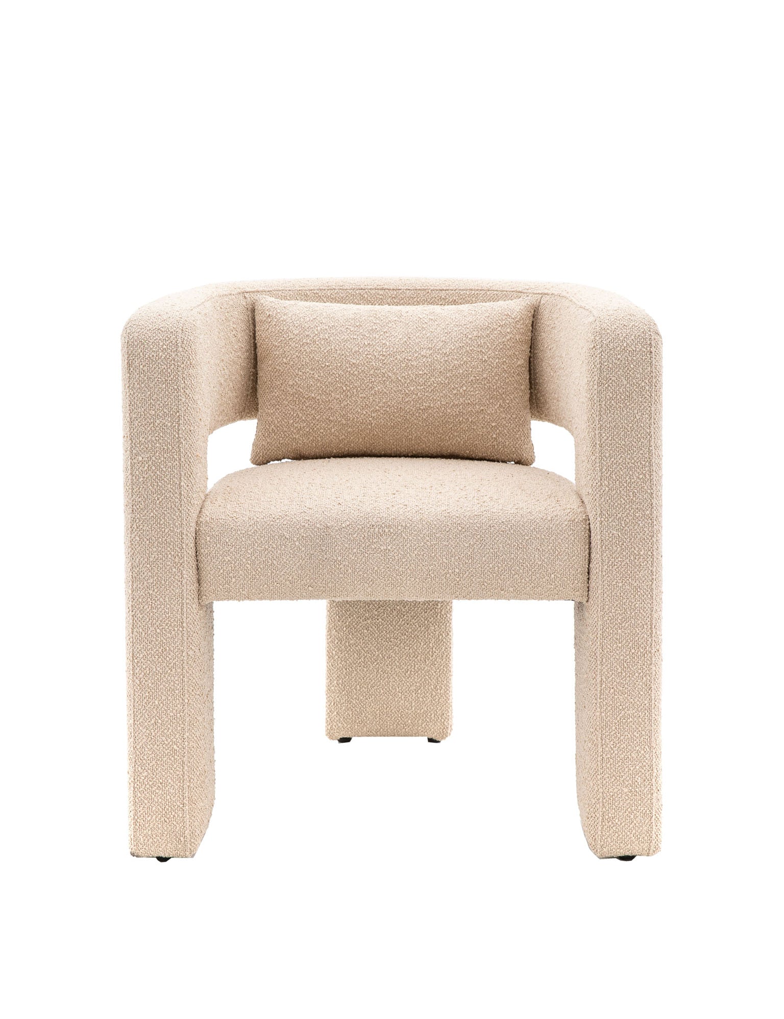 Cream fabric armchair