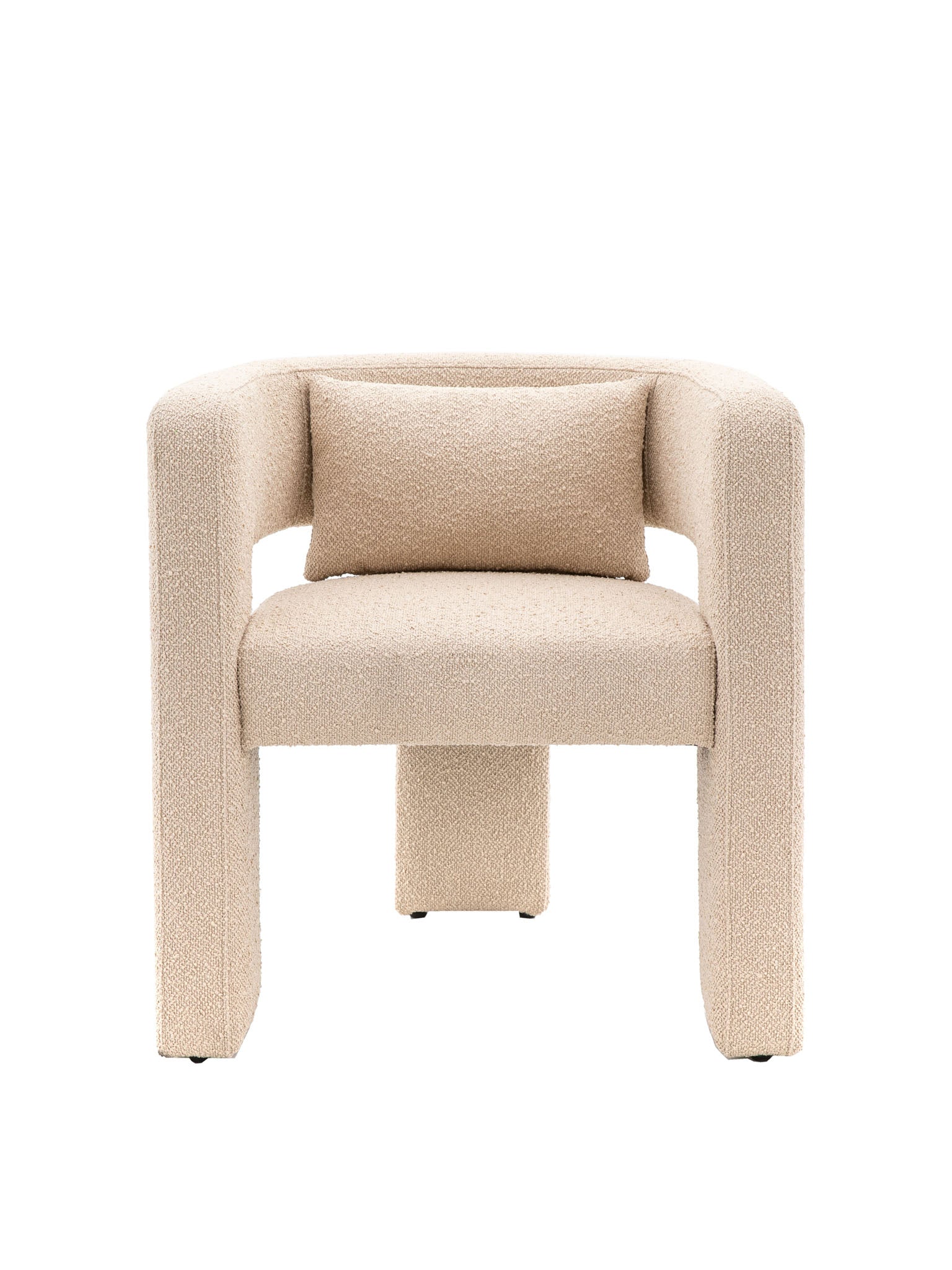 Cream fabric armchair