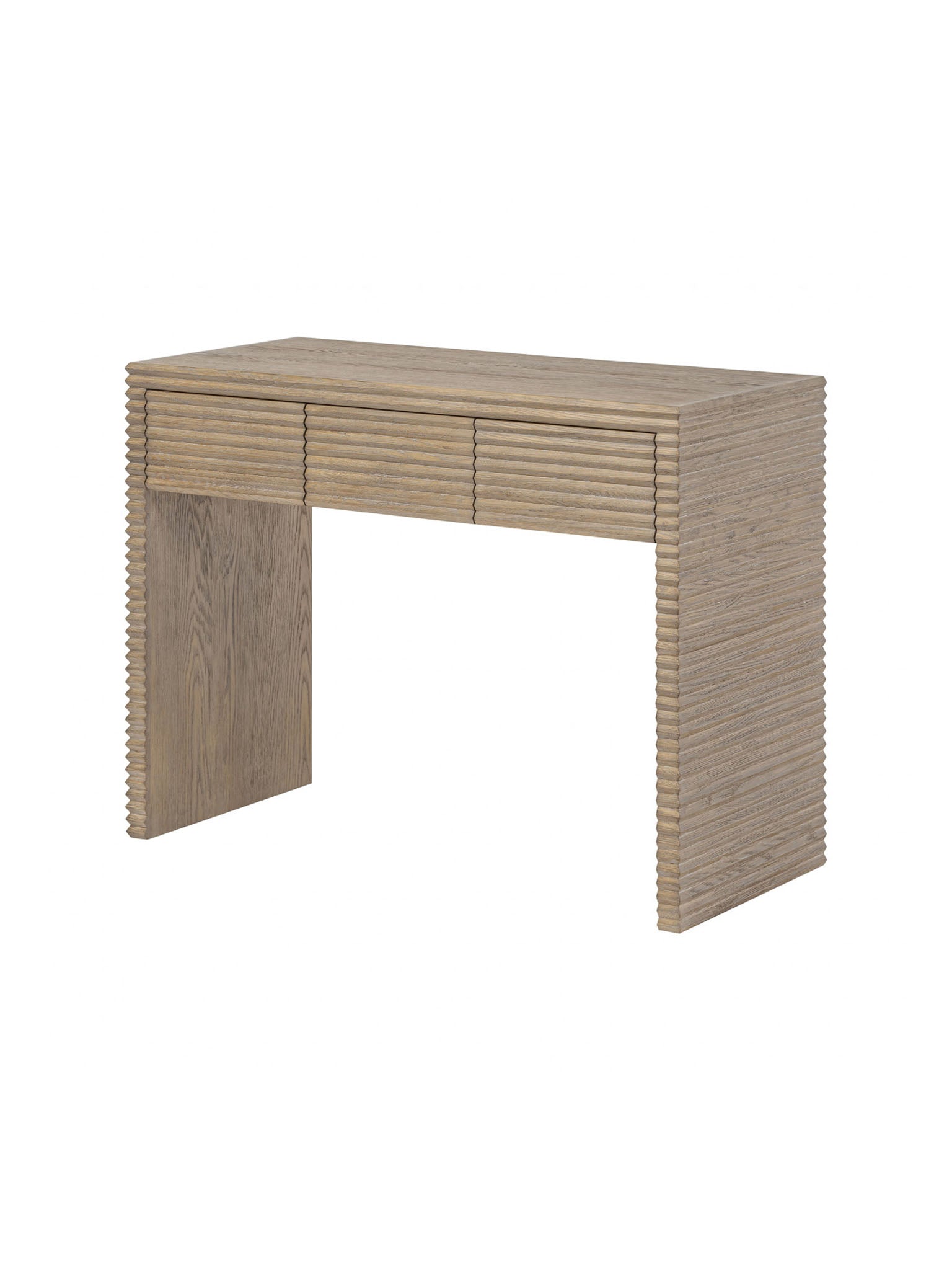 Ribbed Oak Desk