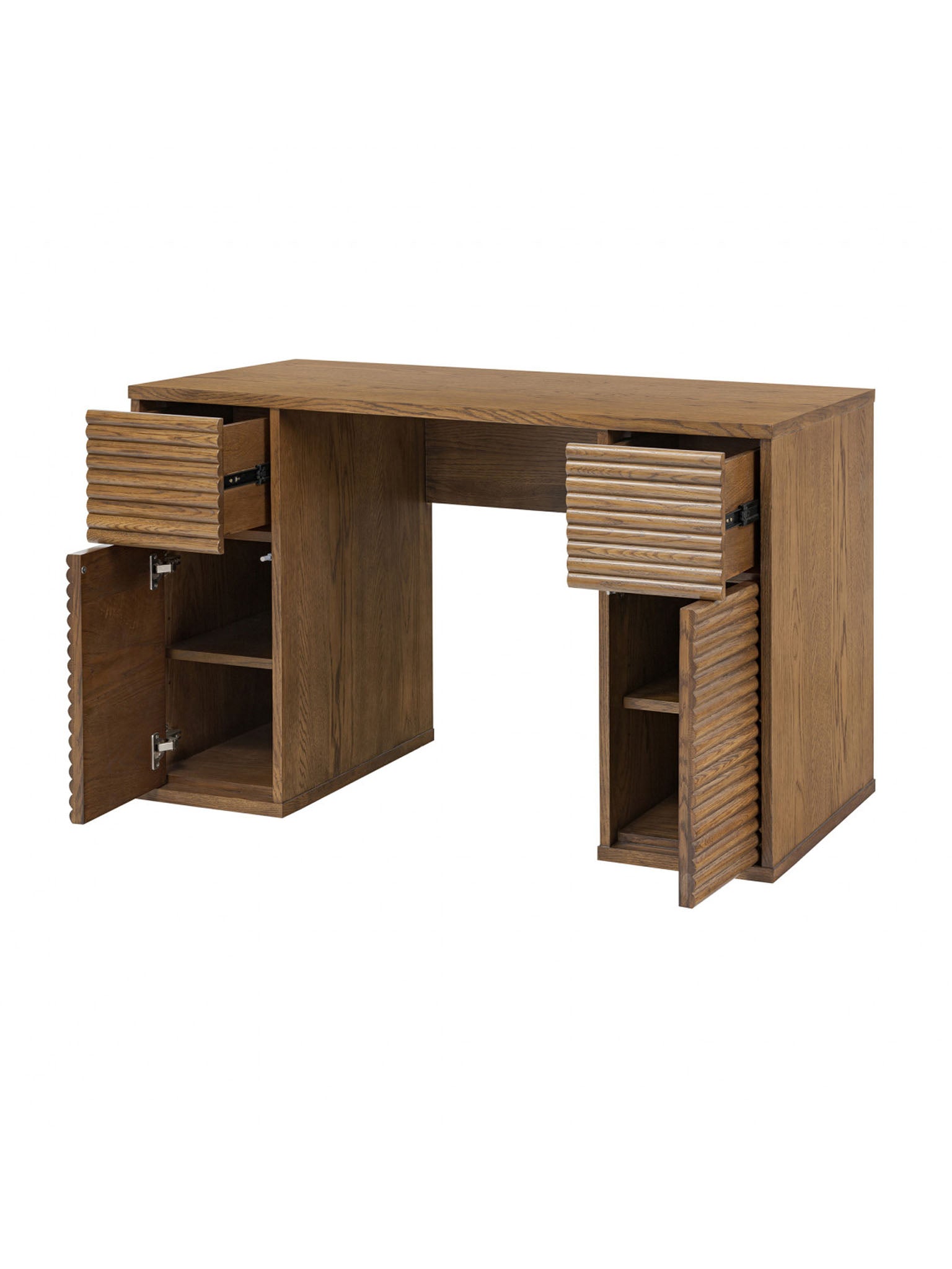 Charleston Ribbed Walnut Desk