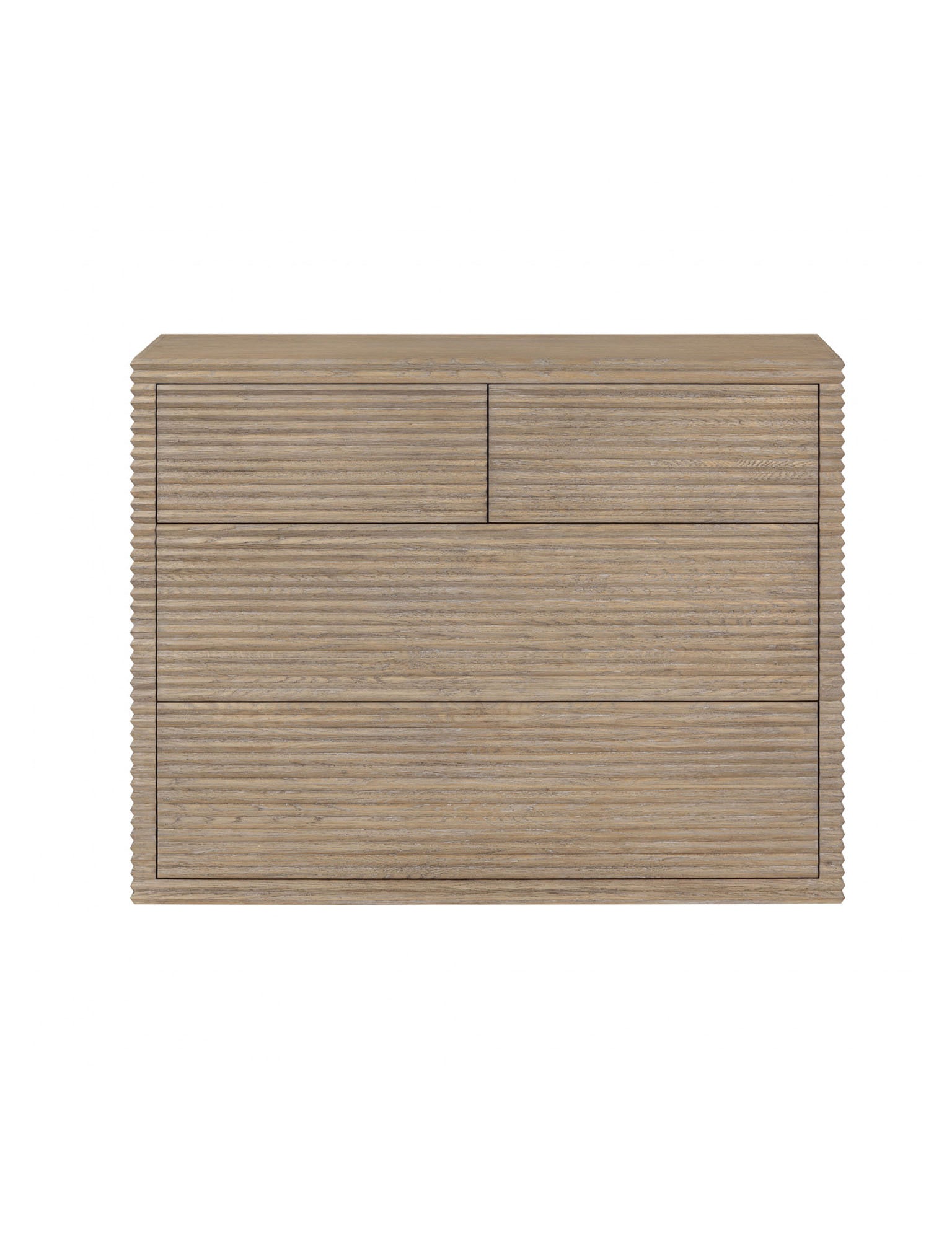 Ribbed Willow oak chest of drawers