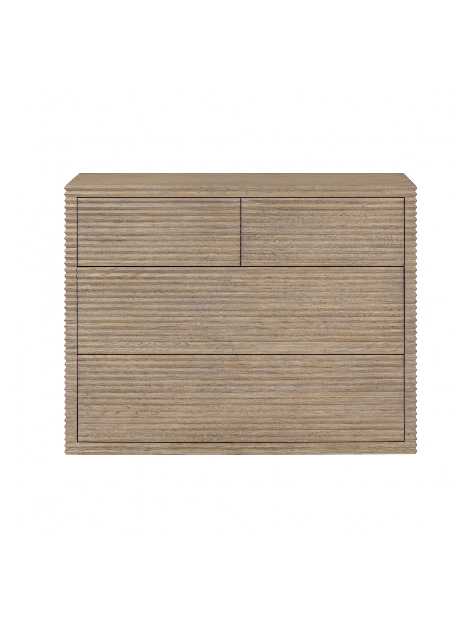 Ribbed Willow oak chest of drawers
