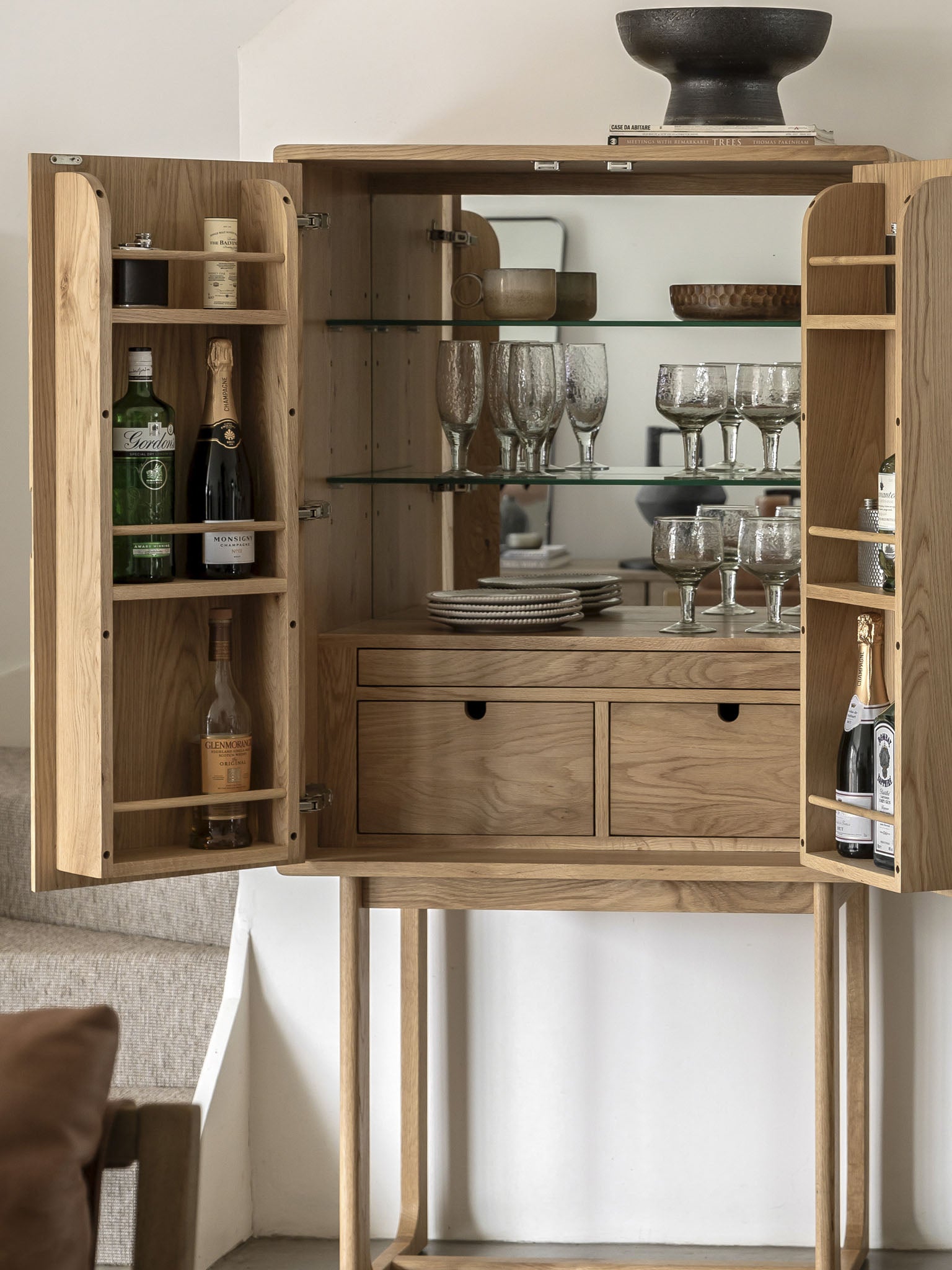 Oak style Drinks Cabinet