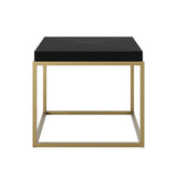 End Table with Brass Style Accents