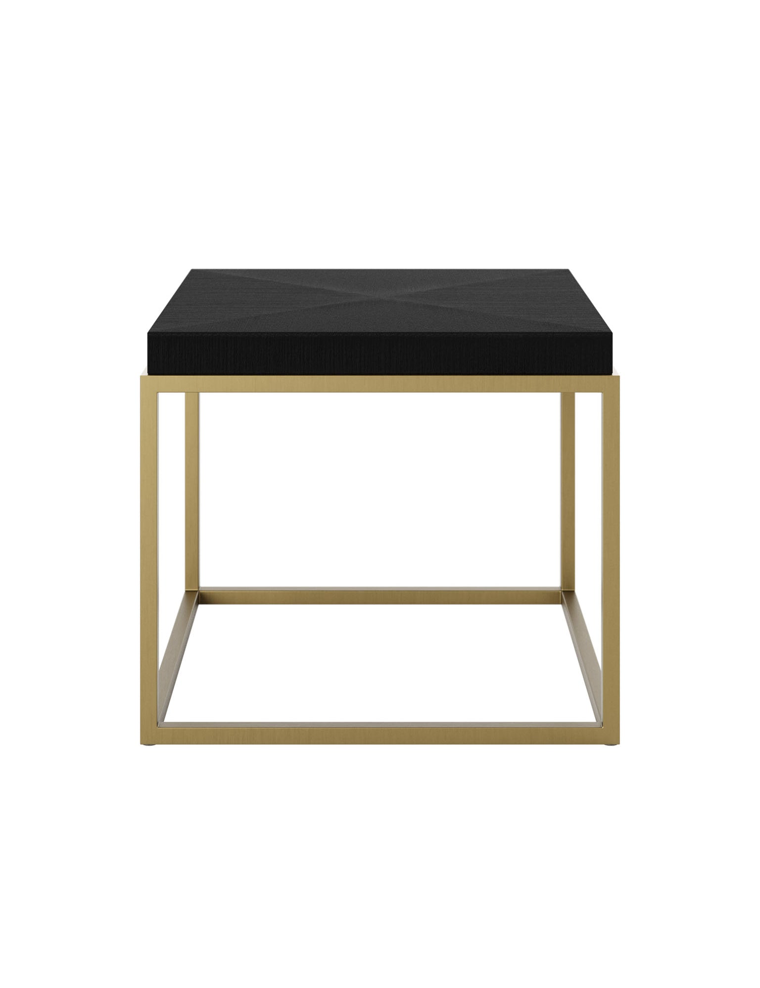 End Table with Brass Style Accents