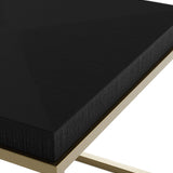 End Table with Brass Style Accents