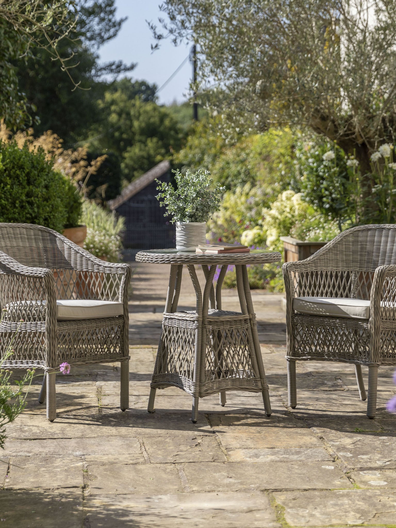 Stone colour bistro set
