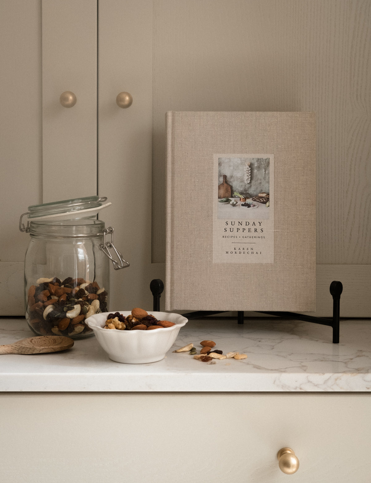 black cookbook stand