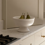White Ceramic Pedestal Bowl