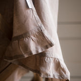 Ruffle Linen Tea Towel Ecru