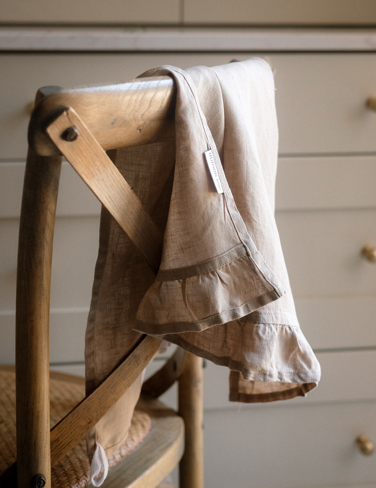 ruffle edge tea towel