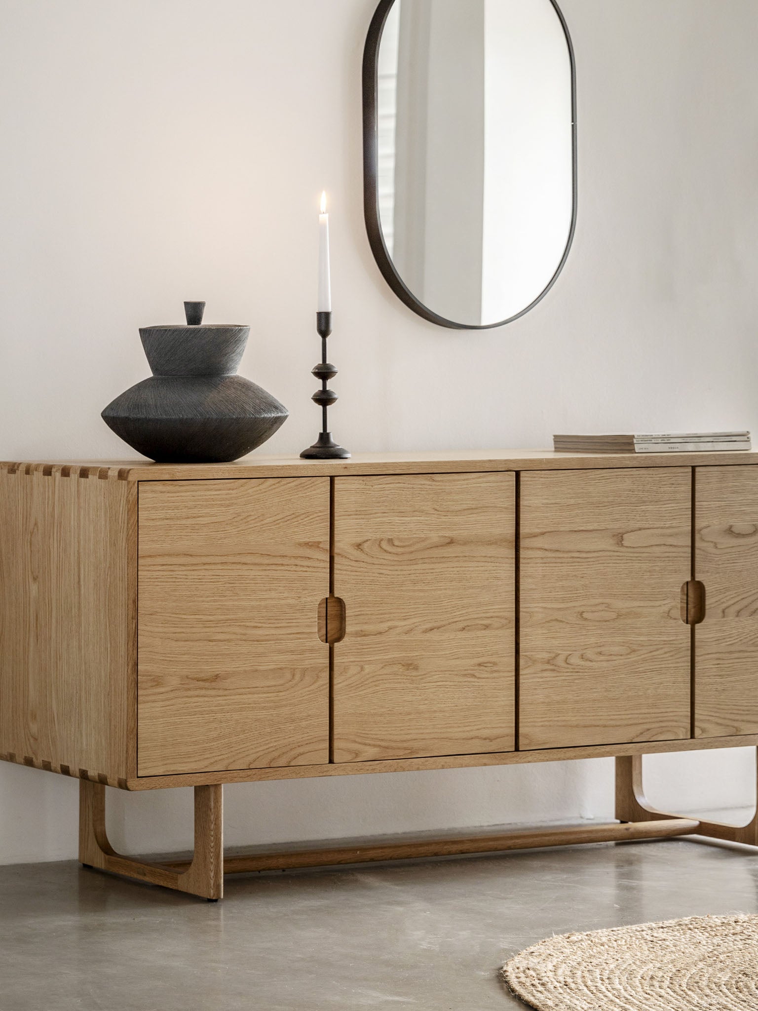 Oak cromer sideboard 4 doors