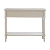 Three drawer vintage grey console table