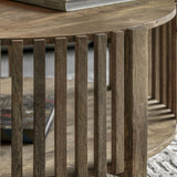 Wooden slatted coffee table