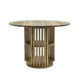 Acacia Wood Slatted Dining Table