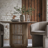 Acacia Wood Slatted Dining Table