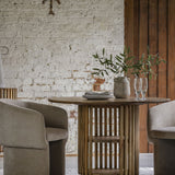 Acacia Wood Slatted Dining Table