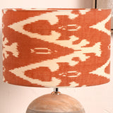 Batam Cinnamon Ikat Patterned Cylinder Shade