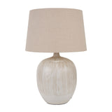 Kattia Natural and Cream Textured Ceramic Table Lamp