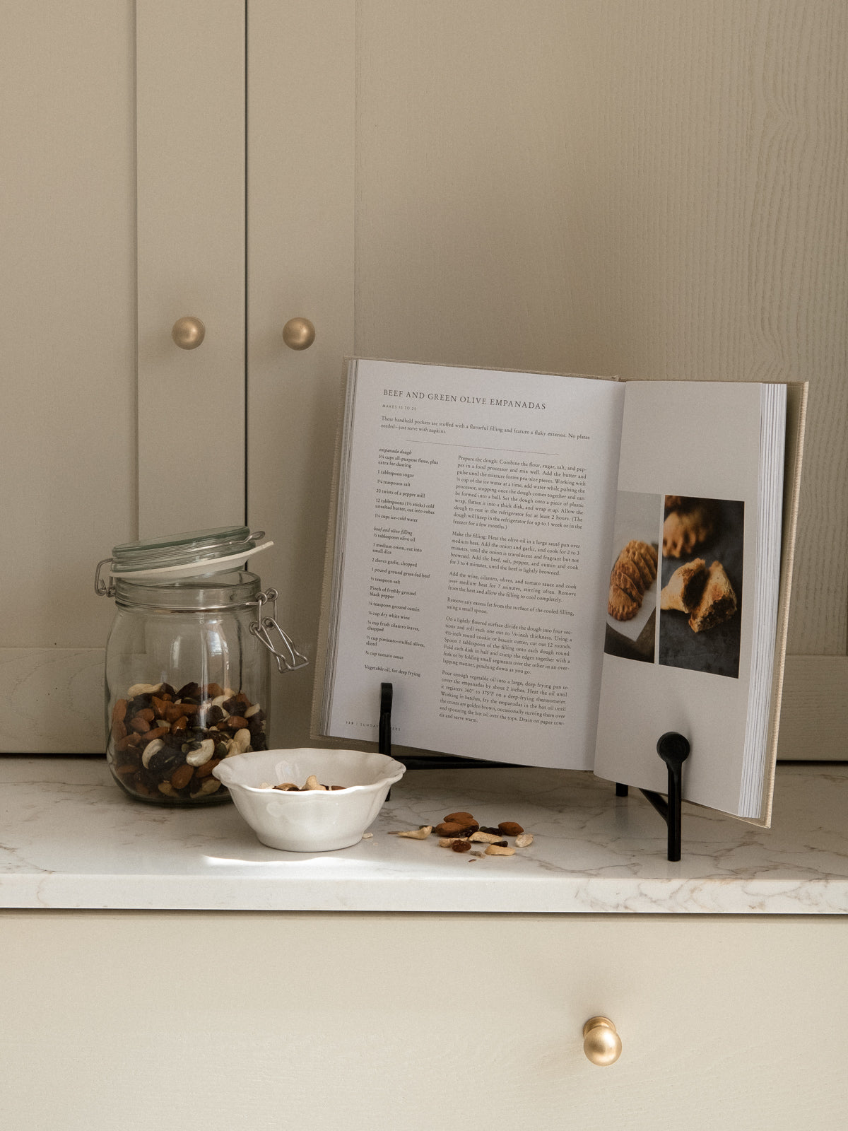 black cookbook stand