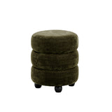 Trudi Dark Olive Pouffe