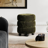Trudi Dark Olive Pouffe