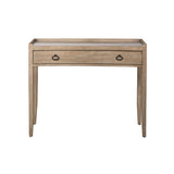 wooden curved front console table