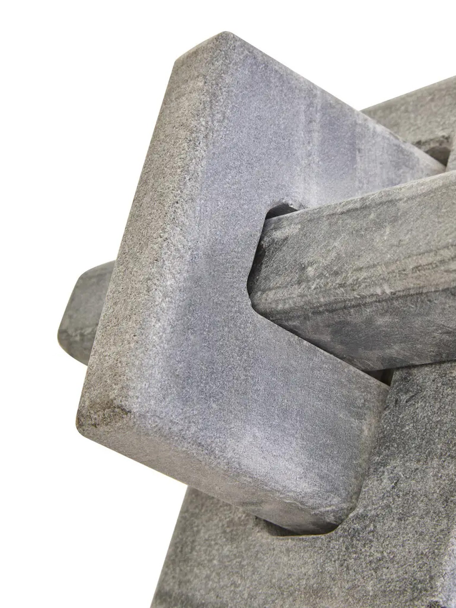 solid grey marble decorative knot