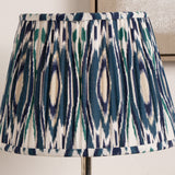 Java Blue Ikat Patterned Gathered Tapered Shade