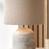 Jannu Wooden Grooved Table Lamp