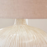 Kattia Natural and Cream Textured Ceramic Table Lamp