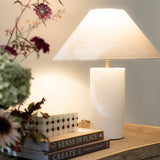 Koni Marble Lamp with Coolie Shade